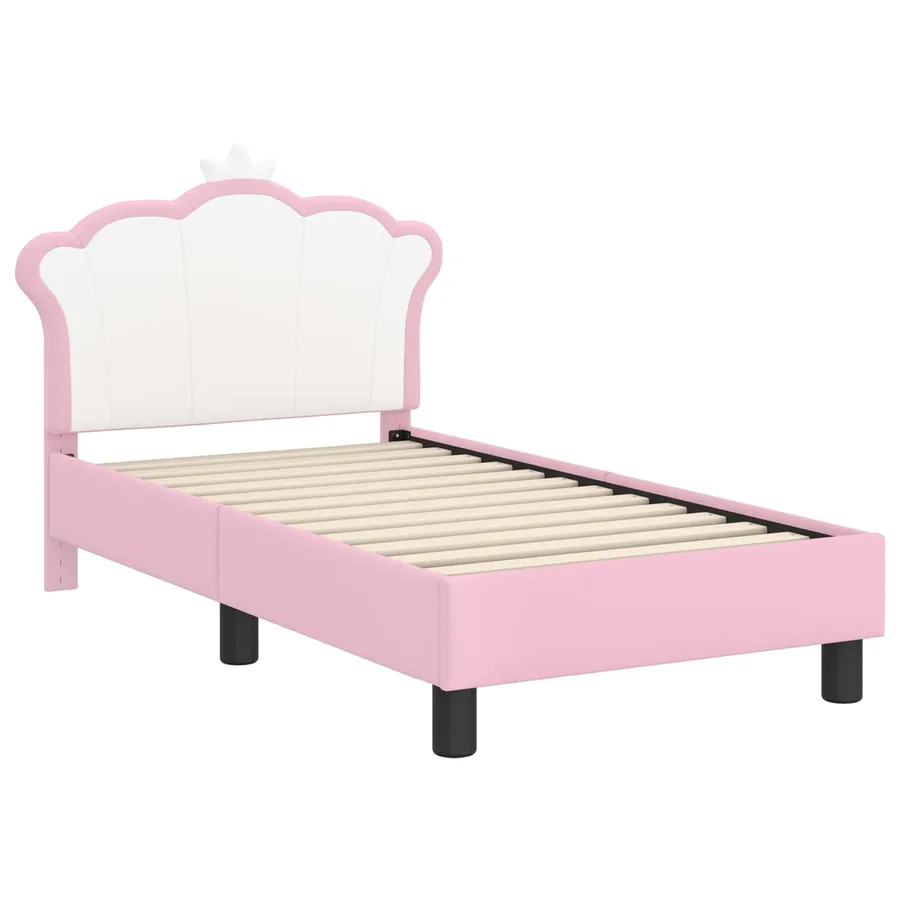 Cadre de lit pour tout-petit avec tête de lit Rose 70 x 140 cm - 4