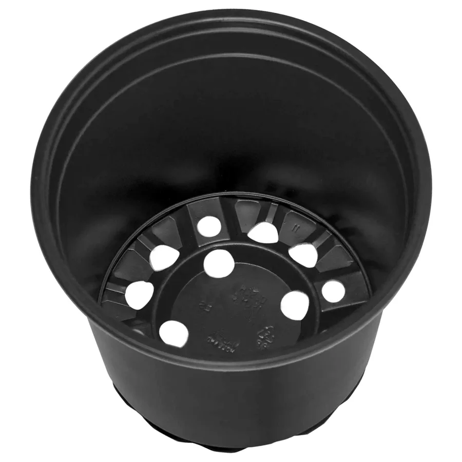 Pot à fleurs 100 pcs Noir Ø 15 x 13 cm Plastique - 6