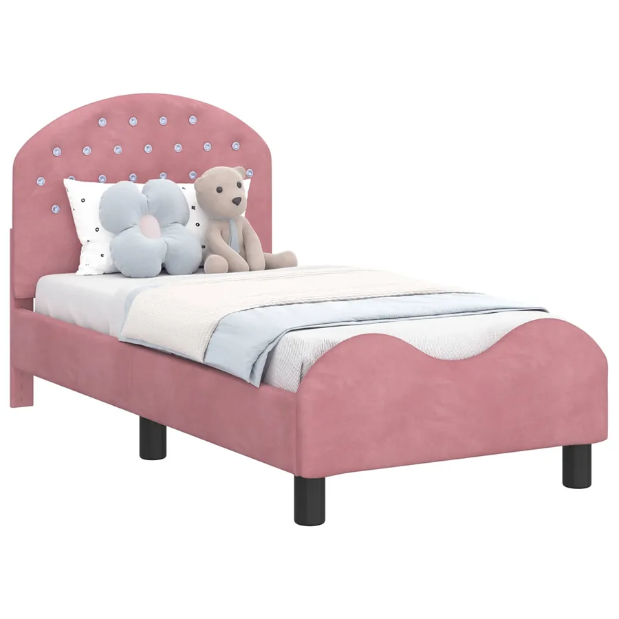 Cadre de lit pour tout-petit avec tête de lit Rose 70 x 140 cm - 2