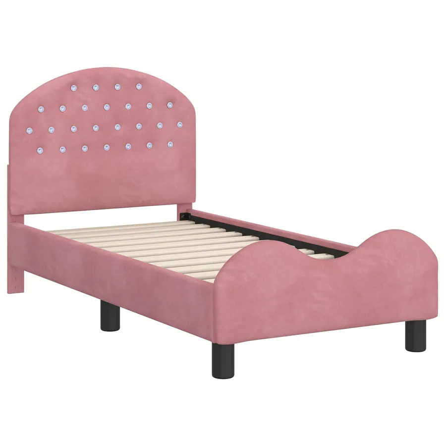 Cadre de lit pour tout-petit avec tête de lit Rose 70 x 140 cm - 4