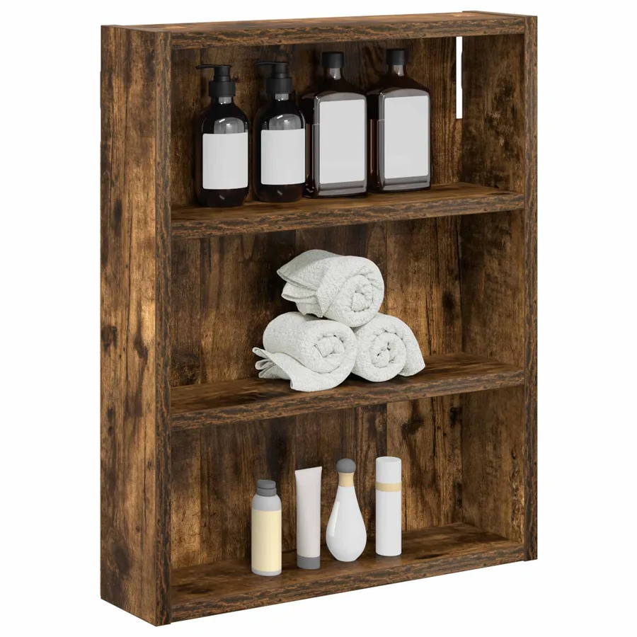 Armoire murale de salle de bain Chêne Fumé 40 x 10 x 50 cm - 3