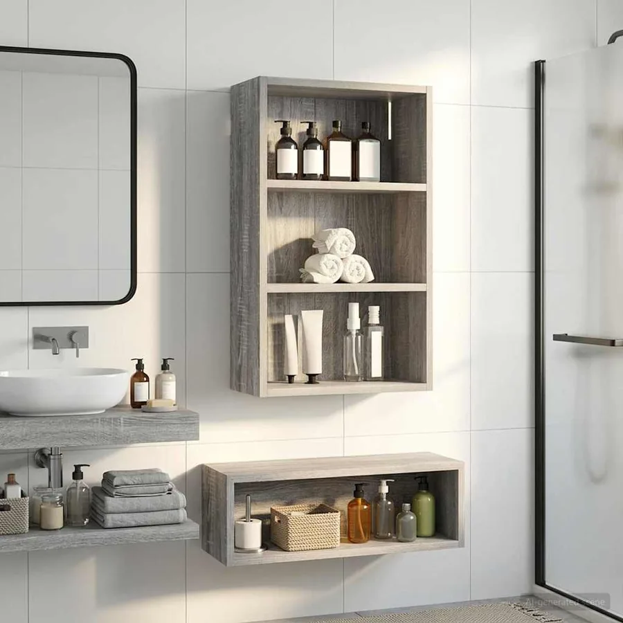 Armoire murale de salle de bain Gris Sonoma 40 x 16 x 62,5 cm
