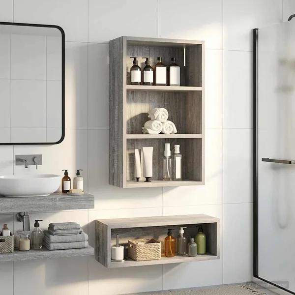 Armoire murale de salle de bain Gris Sonoma 40 x 16 x 62,5 cm
