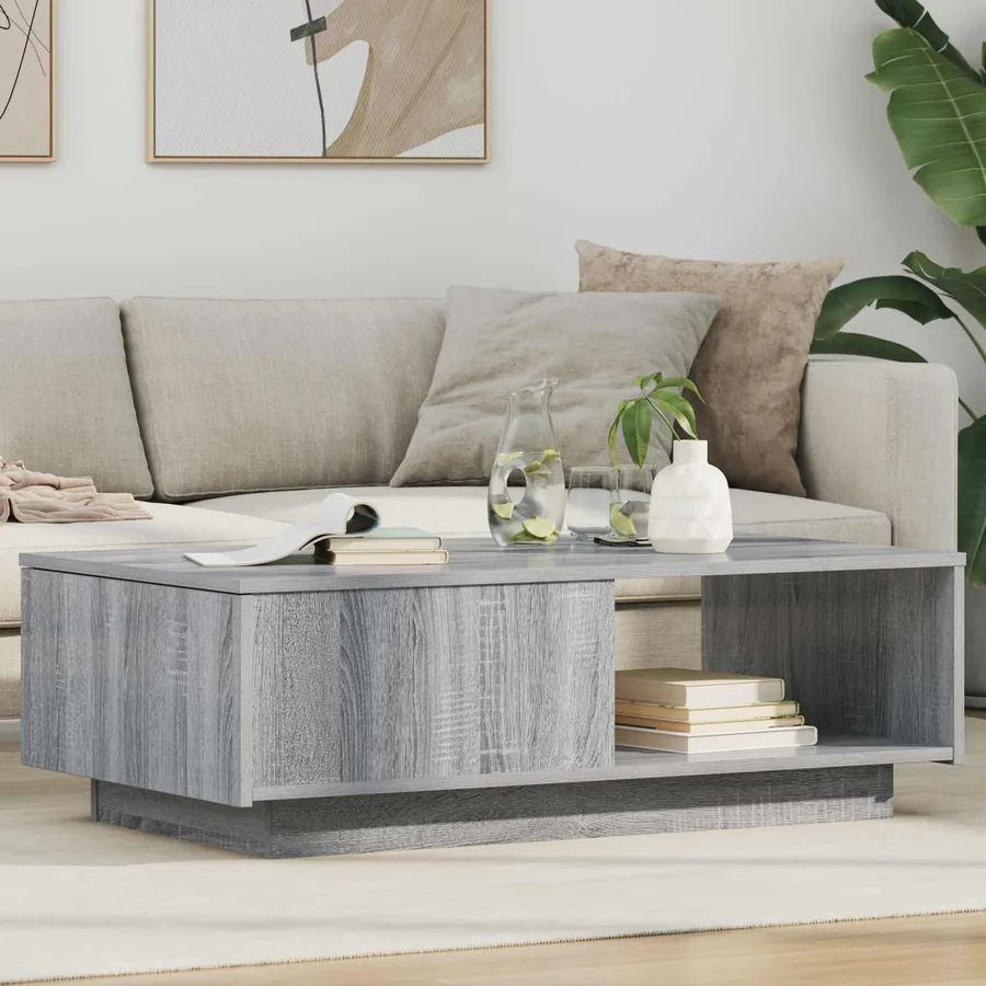 Table basse Gris Sonoma 95 x 55 x 31 cm Bois d'ingénierie
