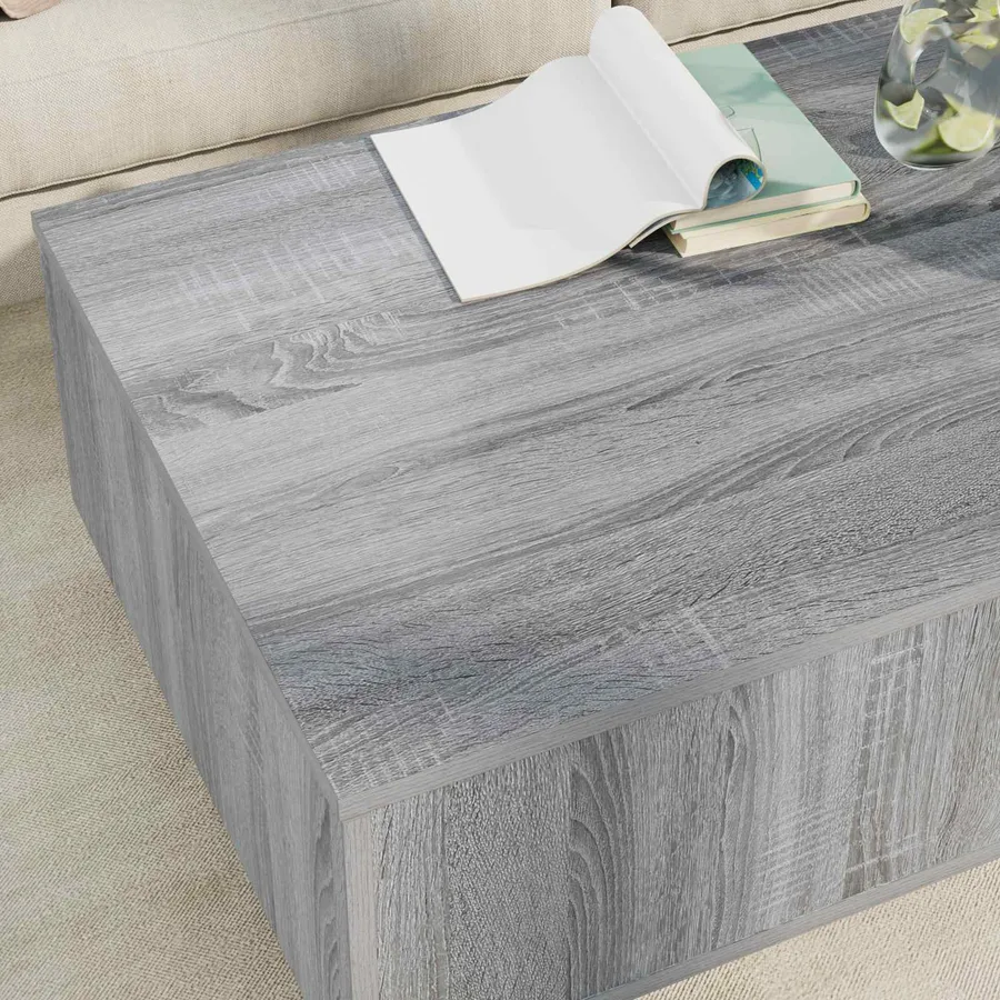 Table basse Gris Sonoma 95 x 55 x 31 cm Bois d'ingénierie - 4