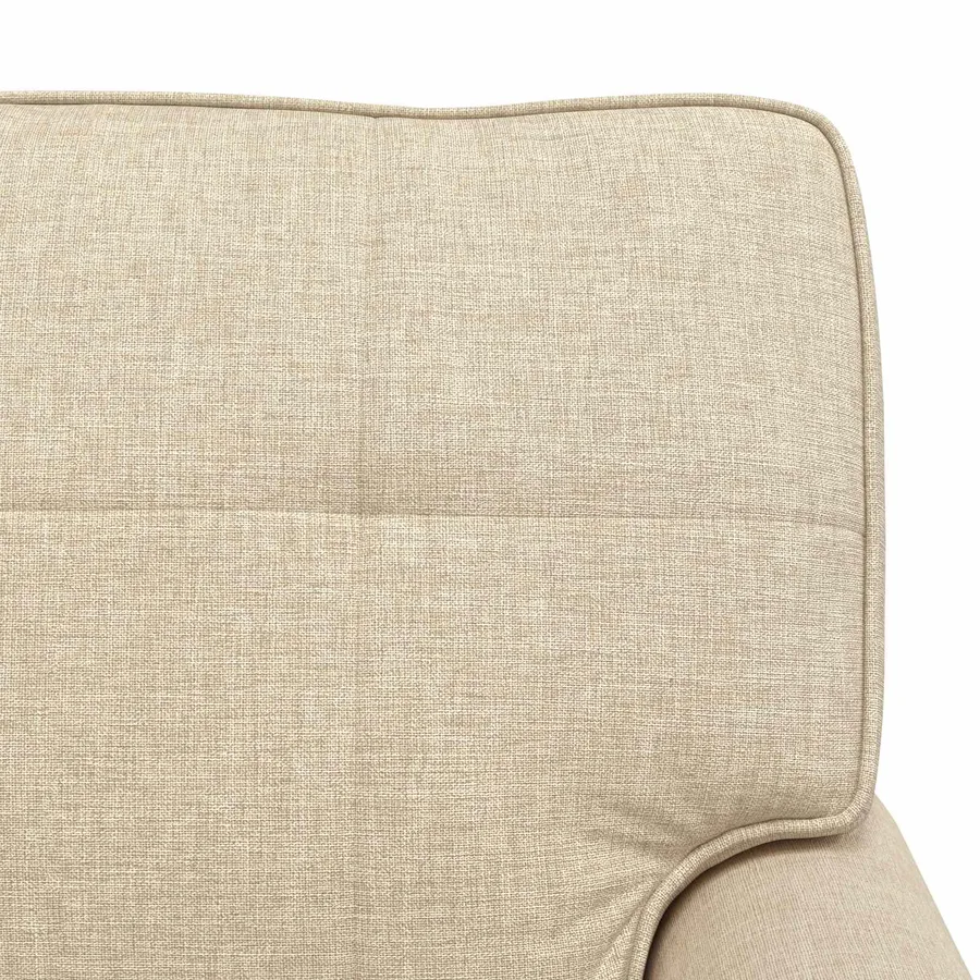 Chaise longue avec coussin Crème 91 x 157 x 91 cm tissu - 9
