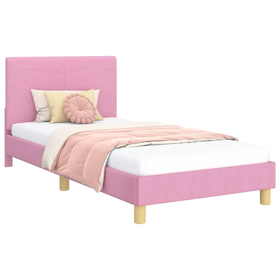 Cadre de lit pour enfants avec tête de lit Rose 80 x 200 cm - 2