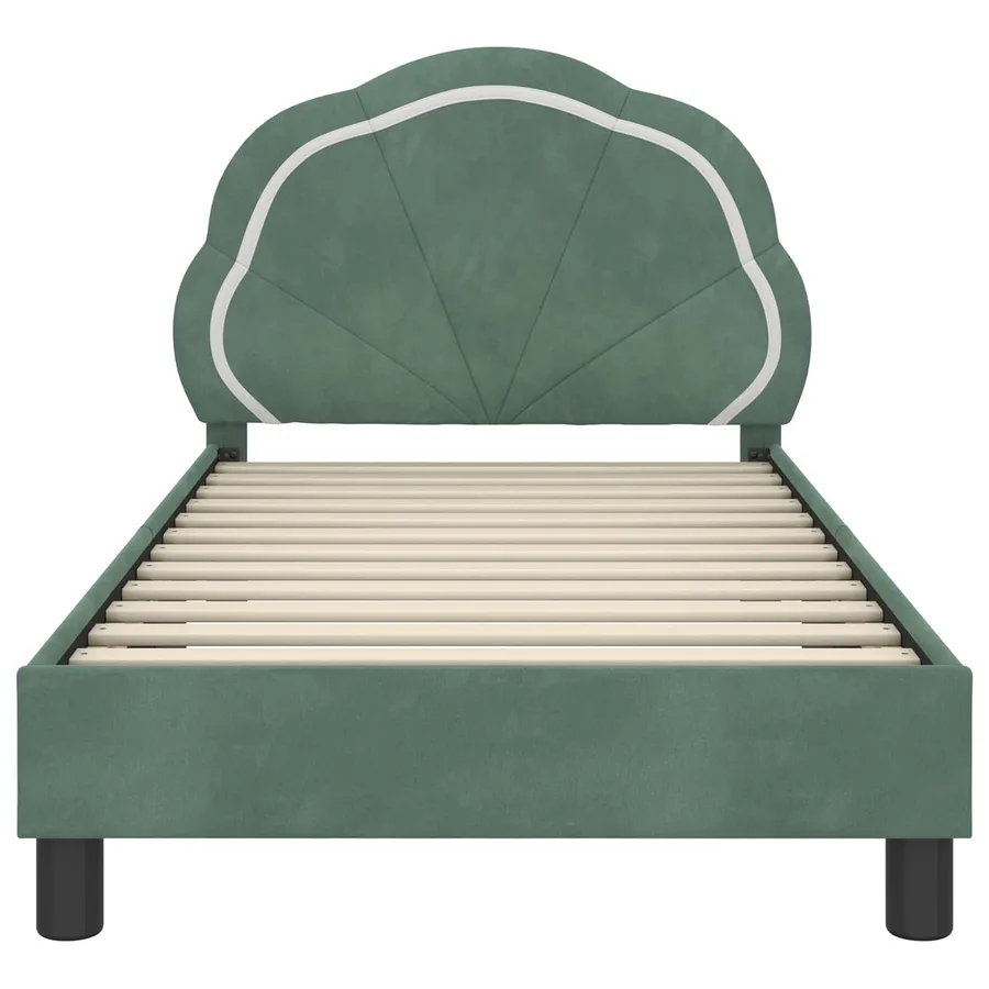 Cadre de lit pour enfants avec tête de lit Vert Mer 80 x 160 cm - 5