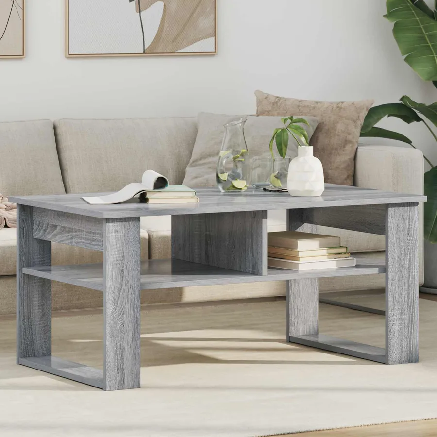 Table basse Gris Sonoma 96 x 54 x 44 cm Bois d'ingénierie