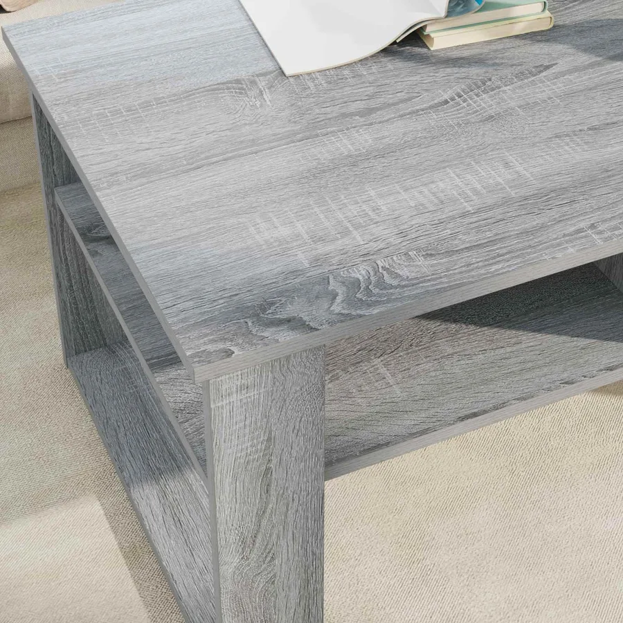 Table basse Gris Sonoma 96 x 54 x 44 cm Bois d'ingénierie - 4