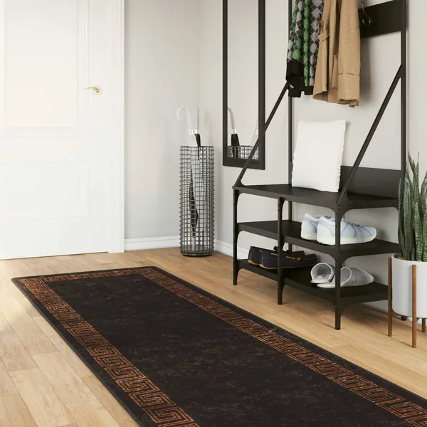Coureur de Tapis MARSA Noir 100 x 350 cm Polyester et PVC