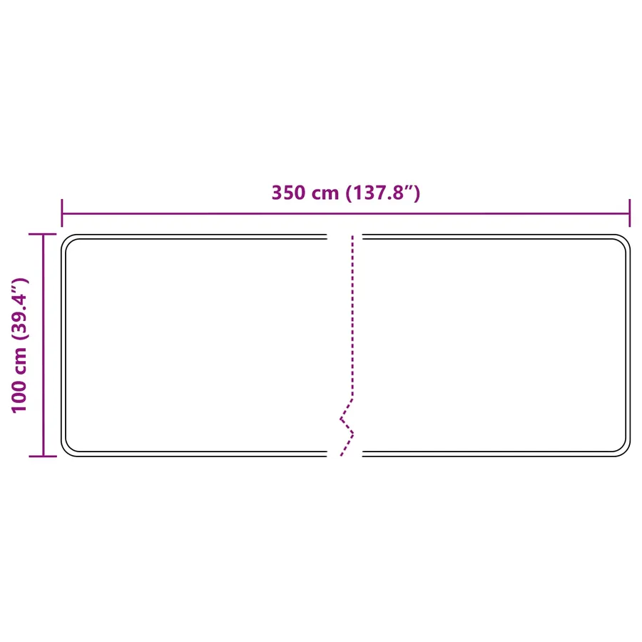Coureur de Tapis MARSA Noir 100 x 350 cm Polyester et PVC - 7