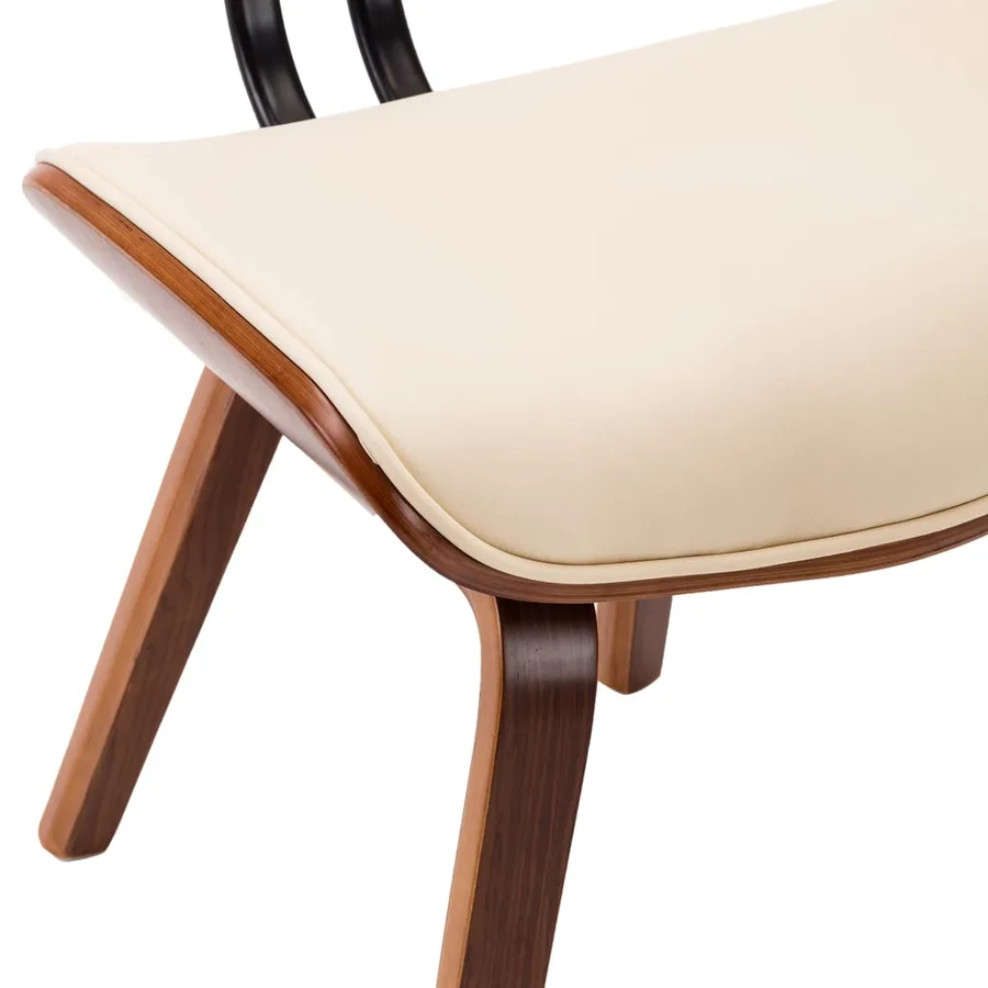 Chaises à manger lot de 6 crème bois courbé et similicuir - 7