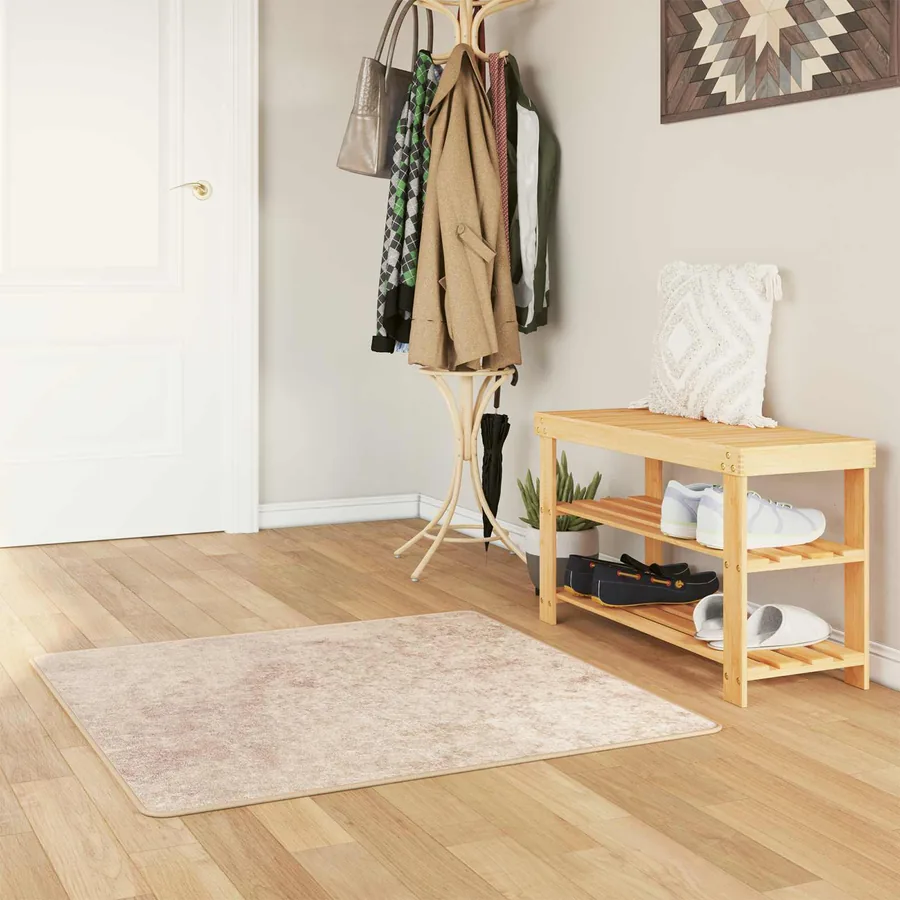 Coureur de Tapis MARSA Beige 100 x 100 cm Polyester et PVC