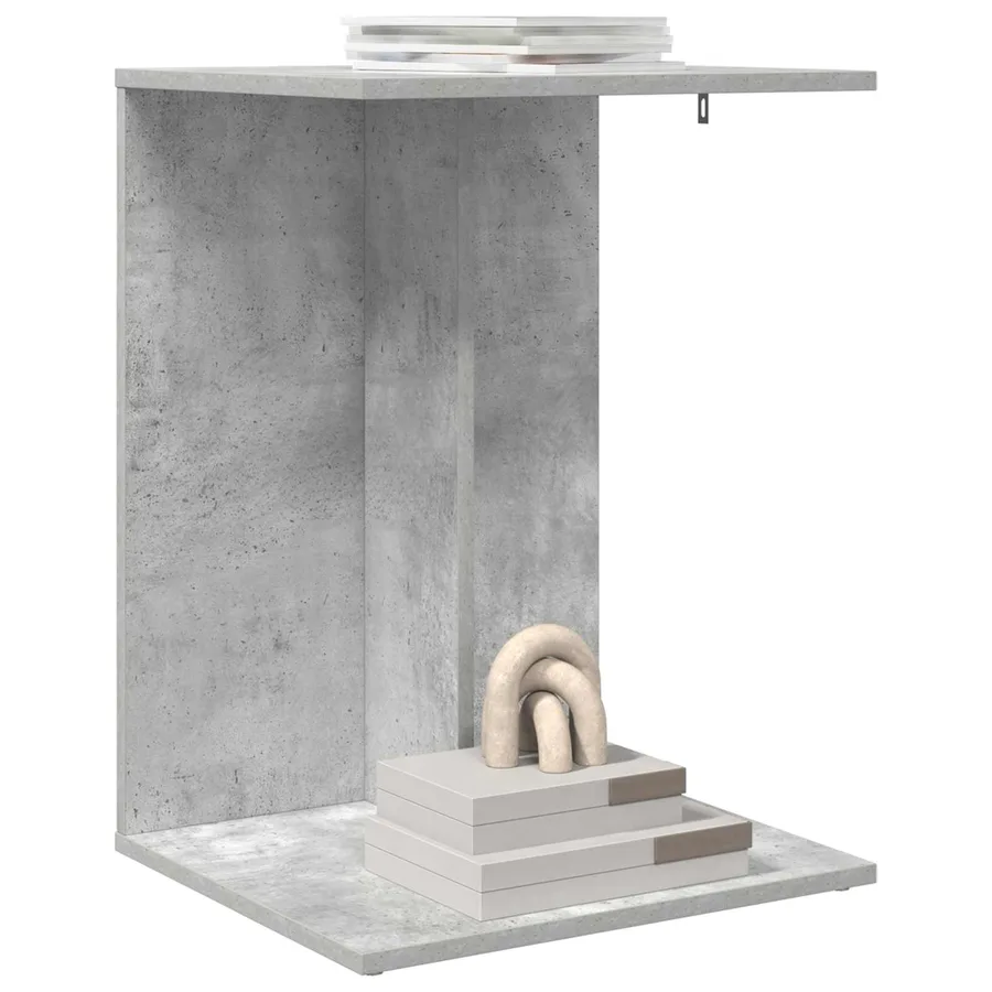 Table d'appoint Gris béton 45 x 40 x 62,5 cm Bois d'ingénierie - 3