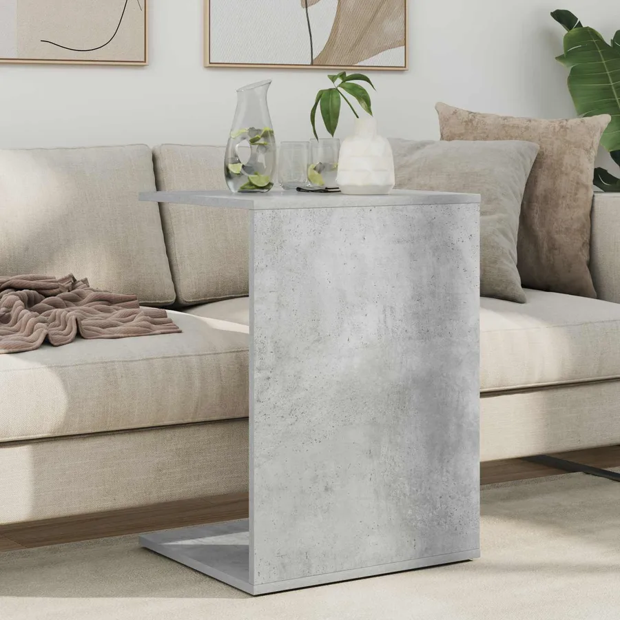 Table d'appoint Gris béton 45 x 40 x 62,5 cm Bois d'ingénierie - 4