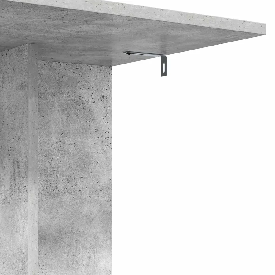 Table d'appoint Gris béton 45 x 40 x 62,5 cm Bois d'ingénierie - 9