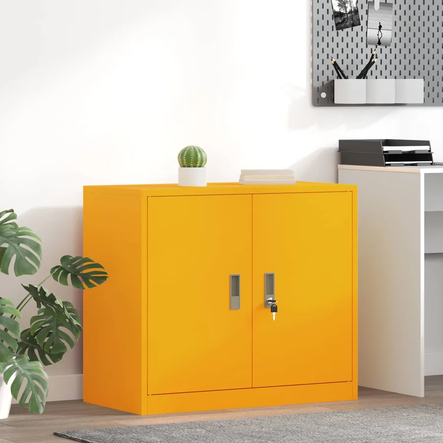 Armoire de rangement Jaune moutarde 80 x 40 x 70 cm Acier