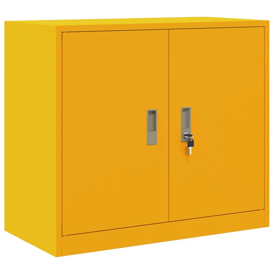 Armoire de rangement Jaune moutarde 80 x 40 x 70 cm Acier - 2