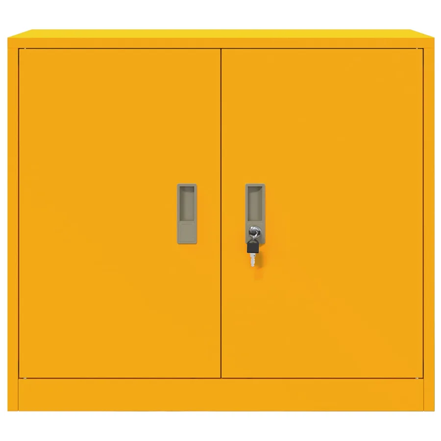 Armoire de rangement Jaune moutarde 80 x 40 x 70 cm Acier - 6