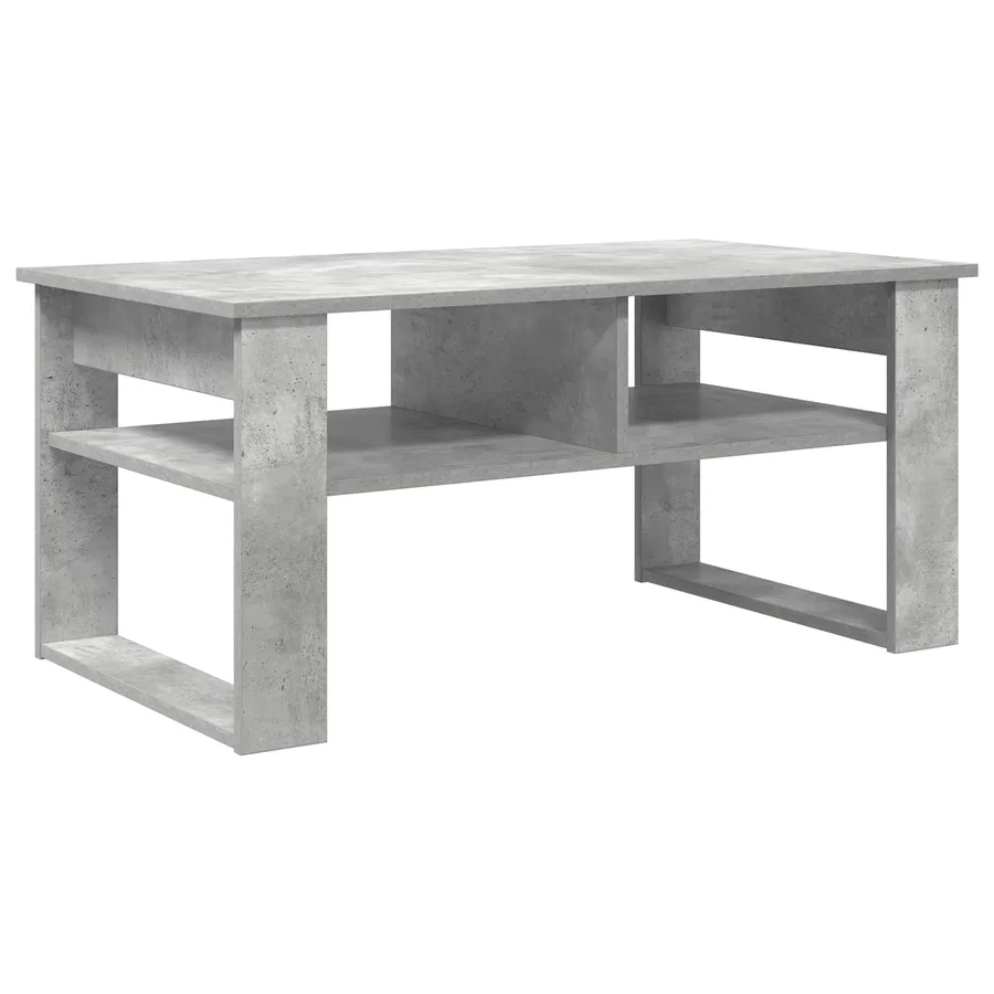 Table basse Gris béton 96 x 54 x 44 cm Bois d'ingénierie - 2