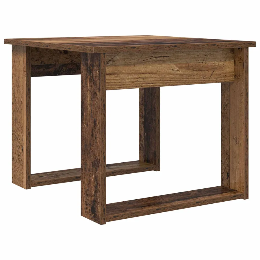 Ensemble de tables basses 2 pcs Bois ancien Bois d'ingénierie - 6