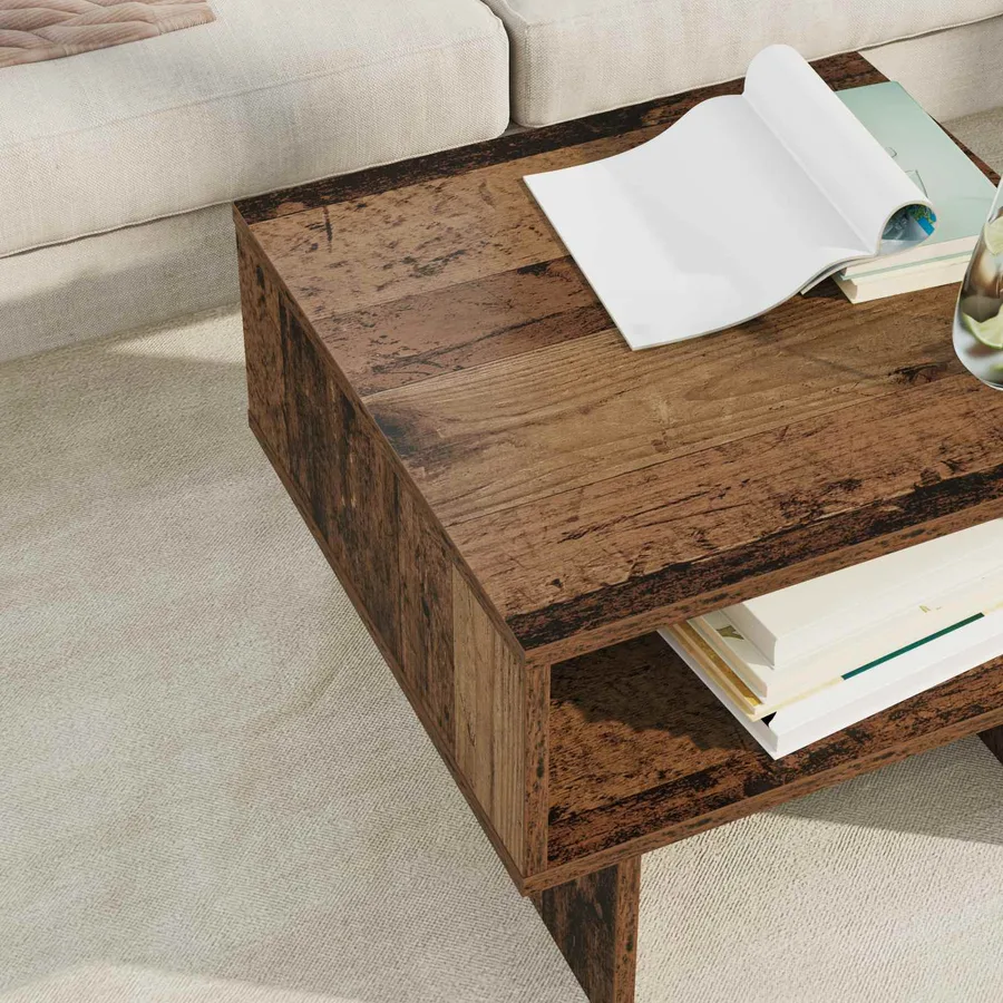 Table basse Bois ancien 48 x 46 x 35 cm Bois d'ingénierie - 4