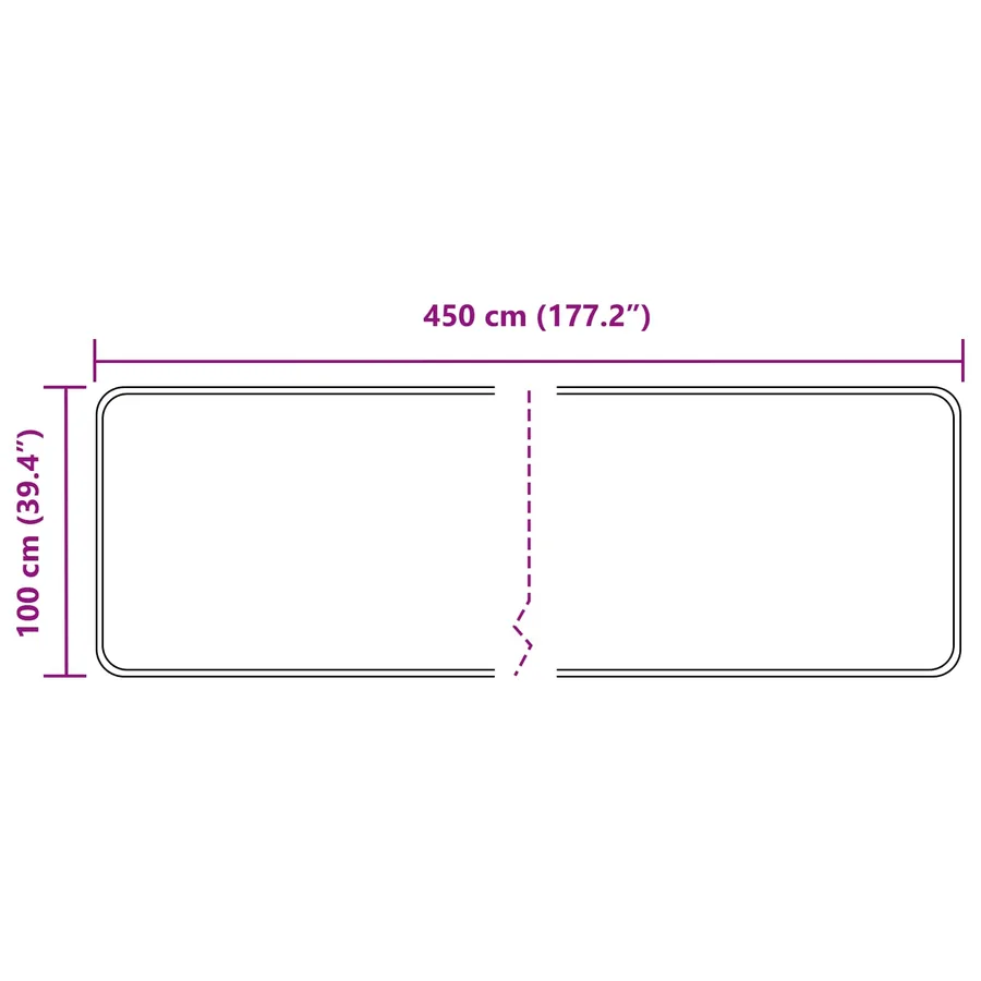 Coureur de Tapis MARSA Gris 100 x 450 cm Polyester et PVC - 7