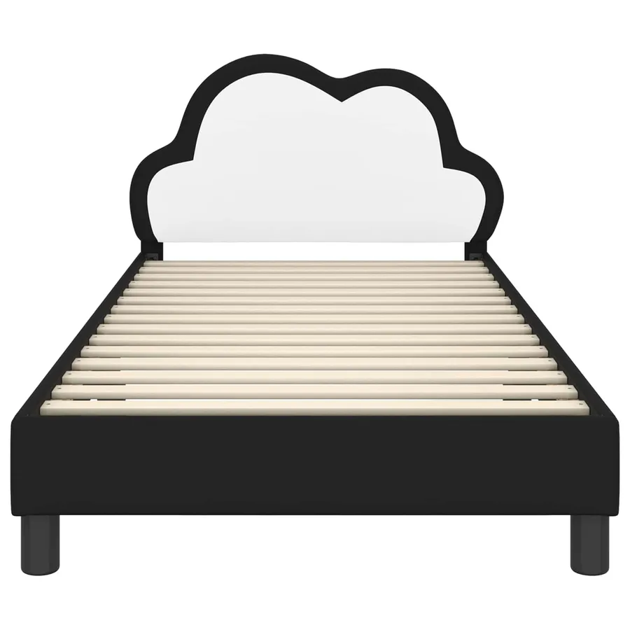 Cadre de lit pour enfants avec tête de lit Noir 80 x 200 cm PU - 5