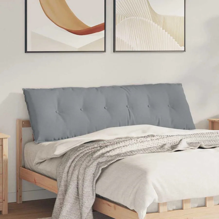 Coussin de Dos Gris clair 160 x 19 x 50 cm tissu