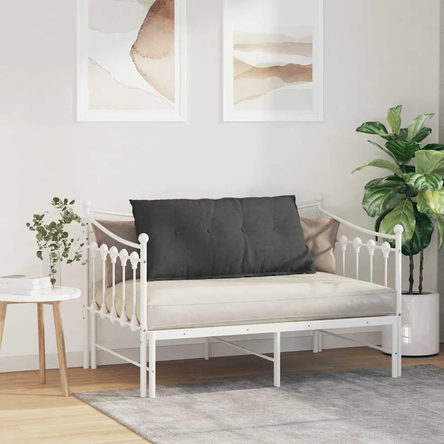 Coussin de Dos Gris foncé 100 x 50 cm Tissu en velours côtelé - 4