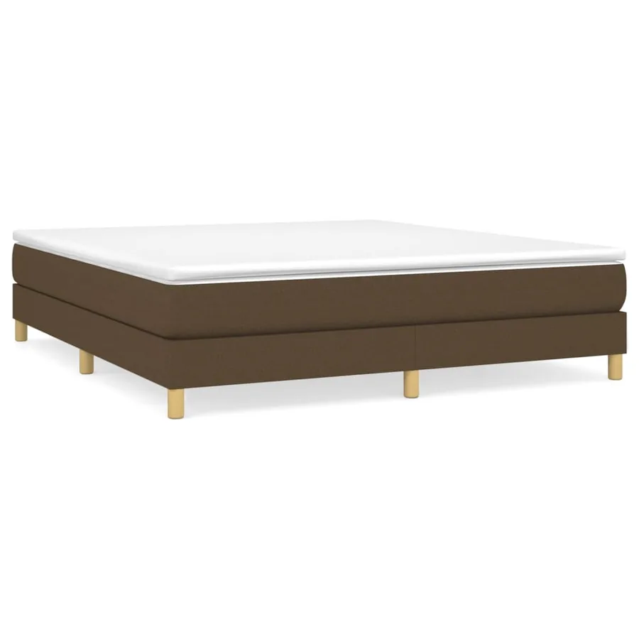 Sommier à lattes de lit avec matelas Marron foncé 180x200 cm - 2
