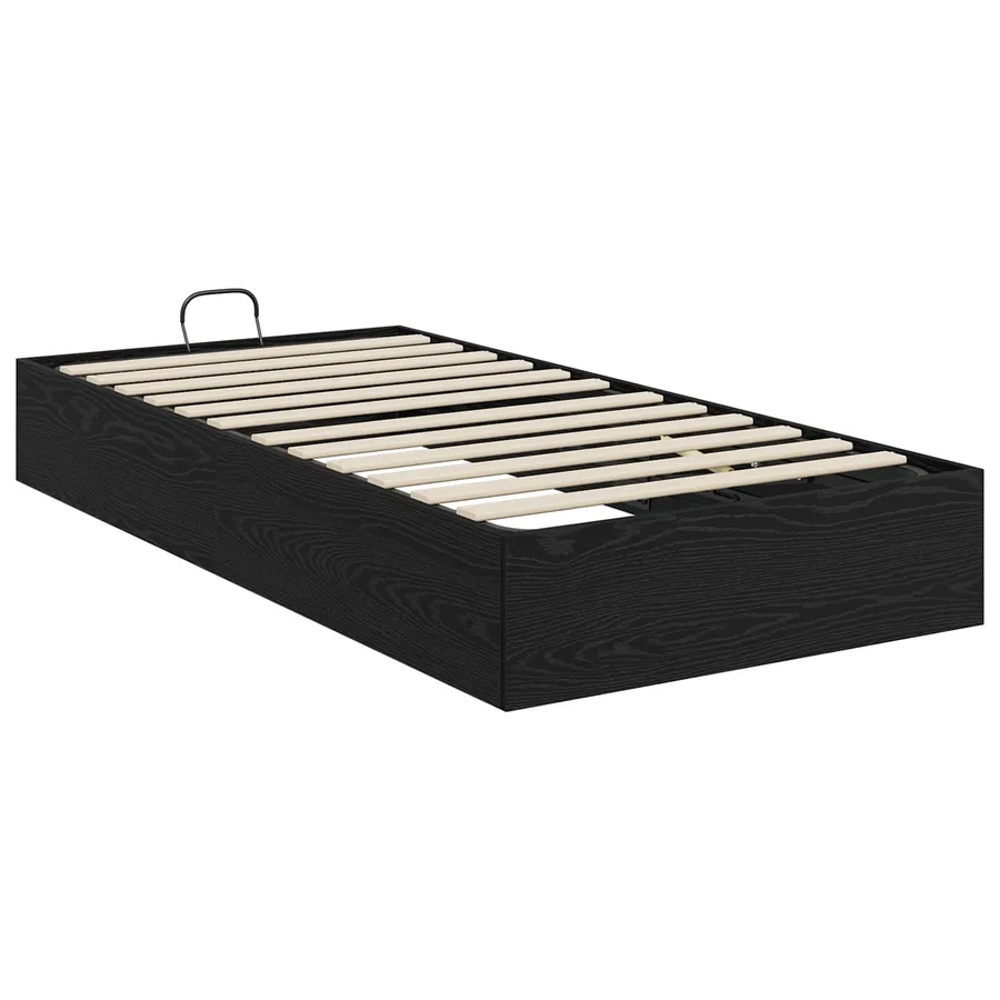 Cadre de lit ottoman avec stockage Chêne Noir 203 x 90 x 25 cm - 7