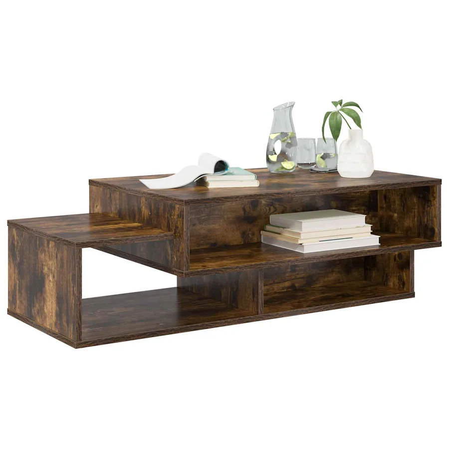 Table basse Chêne fumé 105 x 50 x 32,5 cm Bois d'ingénierie - 3