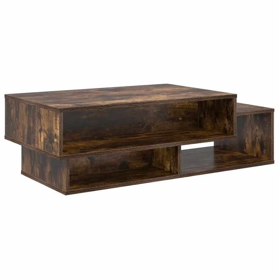 Table basse Chêne fumé 105 x 50 x 32,5 cm Bois d'ingénierie - 7