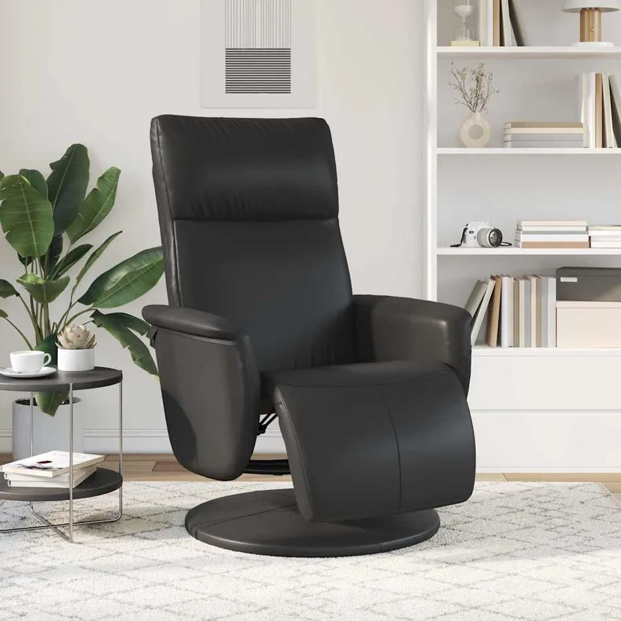 Fauteuil de massage inclinable Noir Simili cuir - 3