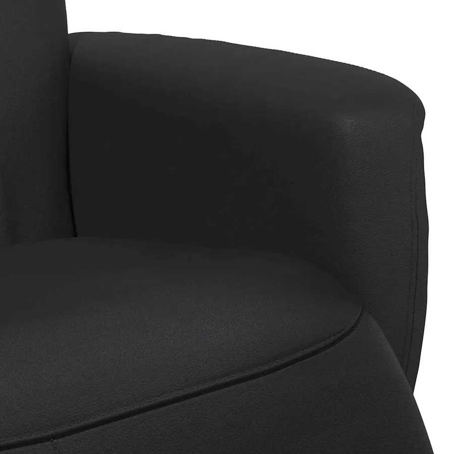Fauteuil de massage inclinable Noir Simili cuir - 7