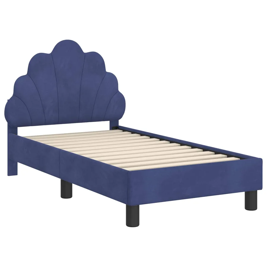 Cadre de lit pour tout-petit avec tête de lit Bleu police - 4