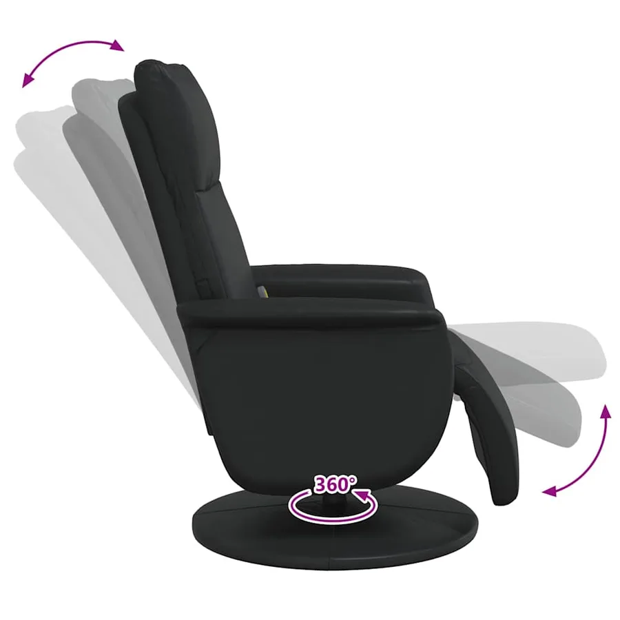 Fauteuil de massage inclinable Noir 71 x 90 x 105 cm - 10