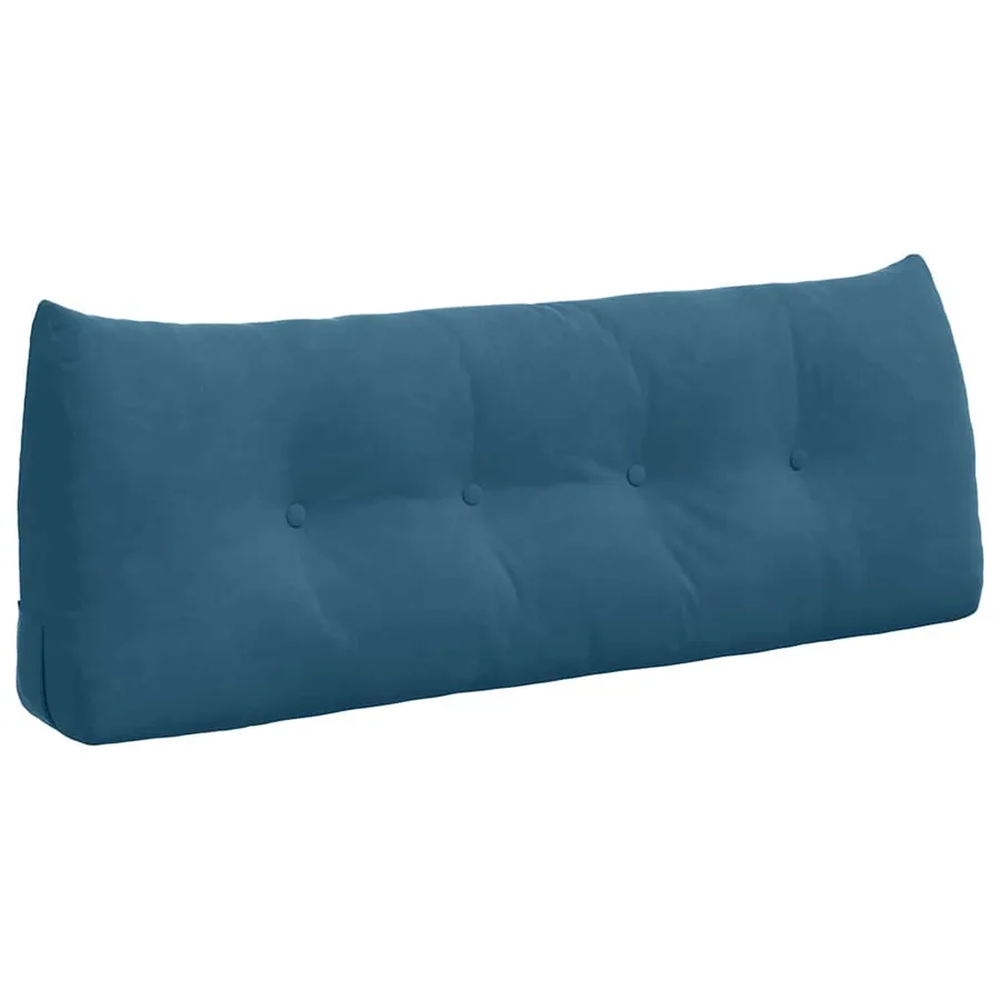 Coussin de Dos Bleu 120 x 24 x 50 cm Velours - 2