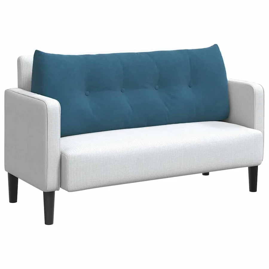 Coussin de Dos Bleu 120 x 24 x 50 cm Velours - 3