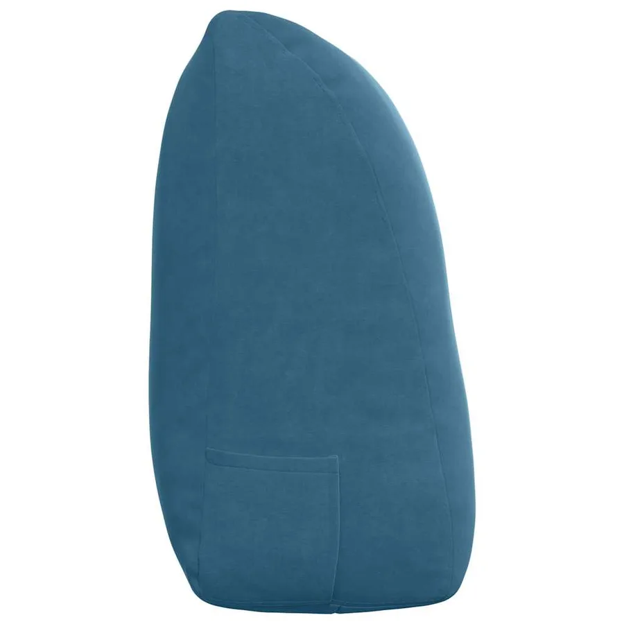 Coussin de Dos Bleu 120 x 24 x 50 cm Velours - 7