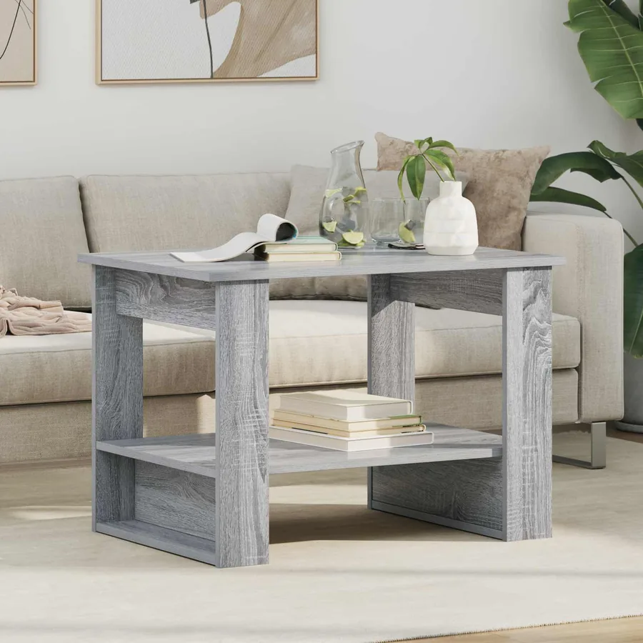 Table basse Gris Sonoma 72 x 50 x 50 cm Bois d'ingénierie