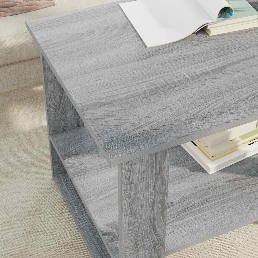 Table basse Gris Sonoma 72 x 50 x 50 cm Bois d'ingénierie - 4