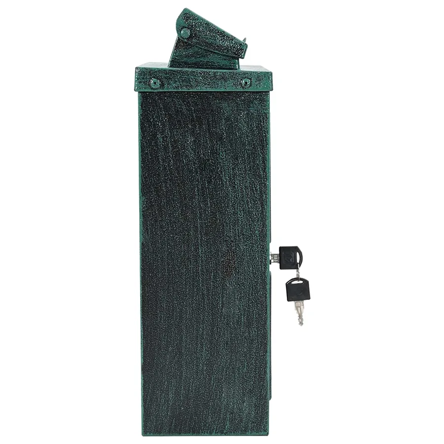 Boîte aux lettres murale Vert 29 x 13 x 41 cm Aluminium coulé - 7