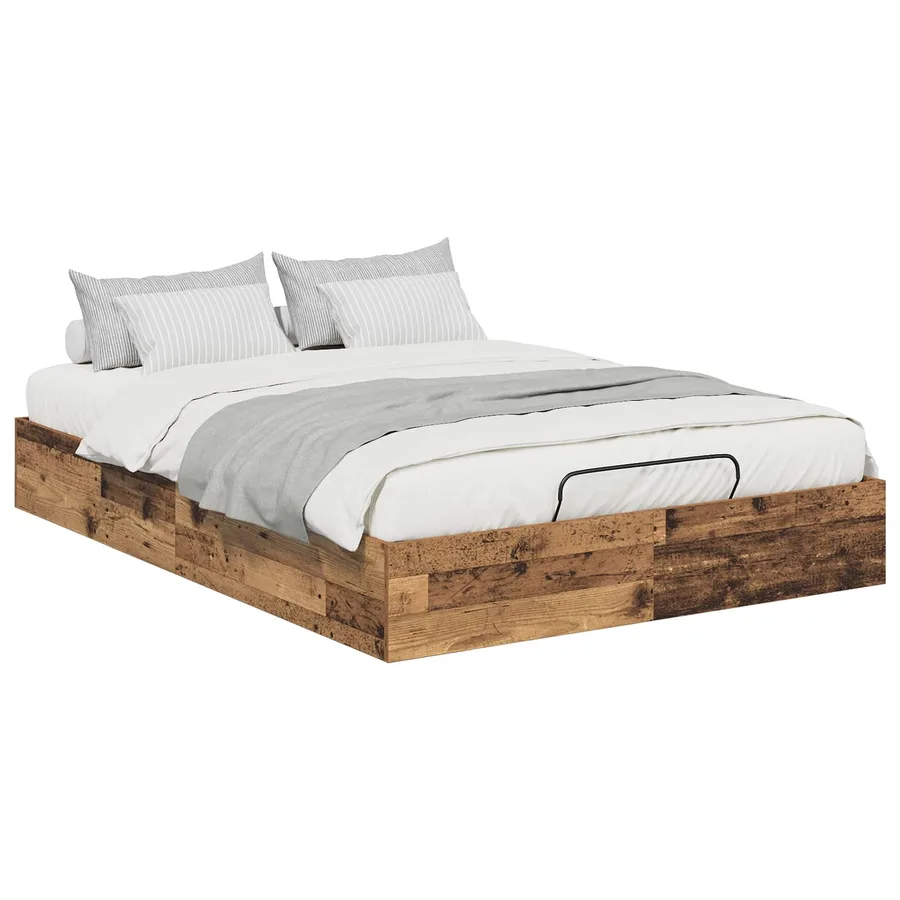 Cadre de lit ottoman Bois ancien 193 x 140 x 25 cm - 3