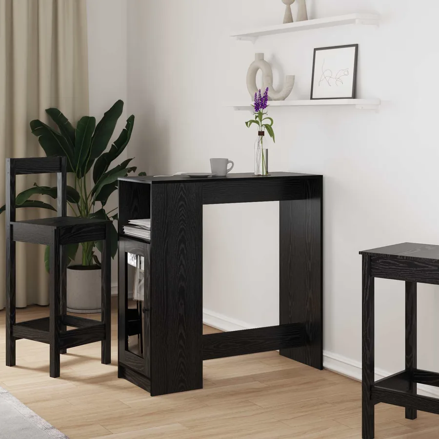 Table de bar Chêne noir 101 x 40 x 103,5 cm Bois d'ingénierie