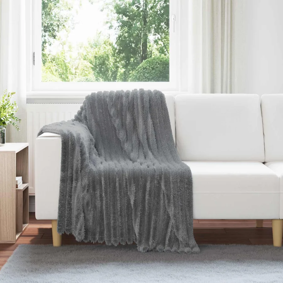 Jeté Gris foncé 150 x 130 cm Toison