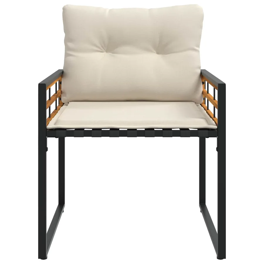 Ensemble de meubles d'extérieur avec coussin 3 pcs Crème - 7