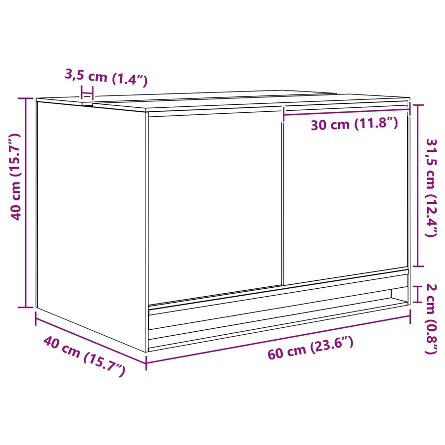 Terrarium avec stockage Transparent 60 x 40 x 40 cm Verre - 12